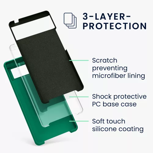 Husa Google Pixel 6, Verde, Silicon, KWM000013EZ064C