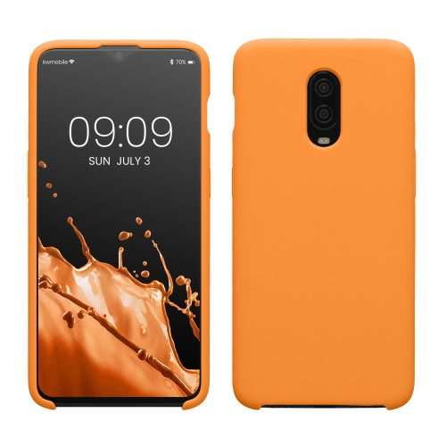 Husa OnePlus 6T, Portocaliu, Silicon, KWM000009BL033C