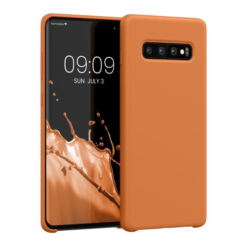 Husa Samsung Galaxy S10 Plus, Portocaliu, Silicon, KWM0000105N046C