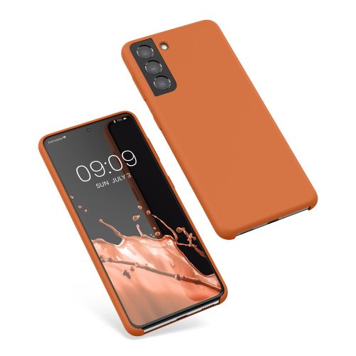 Husa Samsung Galaxy S21, Portocaliu, Silicon, KWM000012BT071C