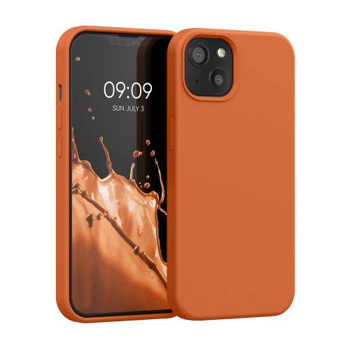 Husa Apple iPhone 13, Portocaliu, Silicon, KWM000013OV089C