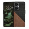 Husa OnePlus Nord CE 3 Lite/Nord N30, Maro/Negru, Lemn, KWM000022NR001C