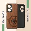 Husa OnePlus Nord CE 3 Lite/Nord N30, Maro/Albastru, Lemn, KWM000022NS001C