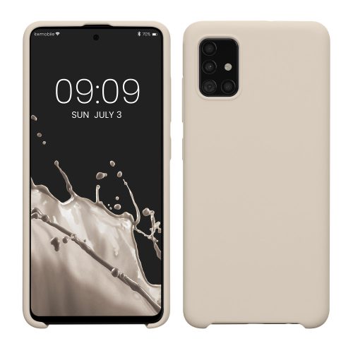 Husa Samsung Galaxy A51, Crem, Silicon, KWM000010ZA051C