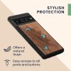 Husa Google Pixel 7 Pro, Maro/Albastru, Lemn, KWM000018ED006C