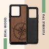 Husa Motorola Edge 40 Neo, Maro, Lemn, KWM000022OB001C