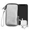 Husa Universala telefon, Marime M - 5.5 inch, Argintiu, Neopren, KWM0000099O170C