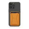 Card pocket Universal Kwmobile pentru telefoane, Portocaliu, Piele ecologica, KWM0000199F003C