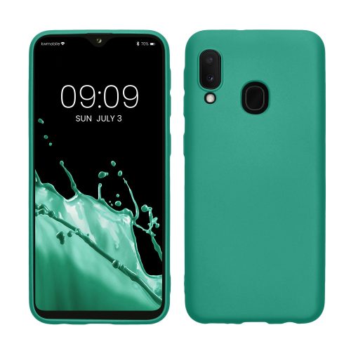 Husa Samsung Galaxy A20e, Verde, Silicon, KWM0000102K011C