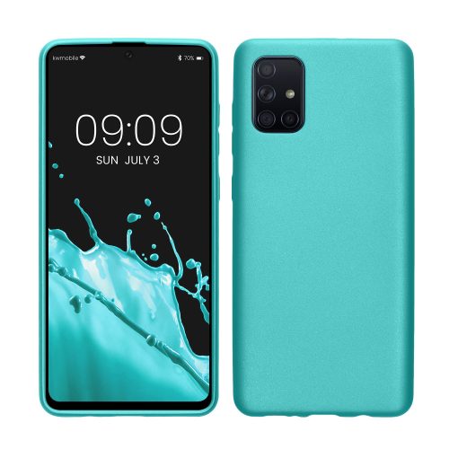 Husa Samsung Galaxy A71, Verde deschis, Silicon, KWM000010ZN016C
