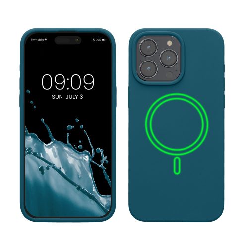Husa Apple iPhone 15 Pro Max, Verde, Silicon, KWM000022OG003C