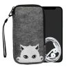 Husa Universala telefon, Marime XL - 6.8 inch, Multicolor/Alb, Textil, KWM000010HJ033C