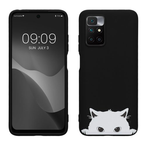 Husa Xiaomi Redmi 10 (2022)/Redmi 10 (2021), Negru/Alb, Silicon, KWM000013XL002C