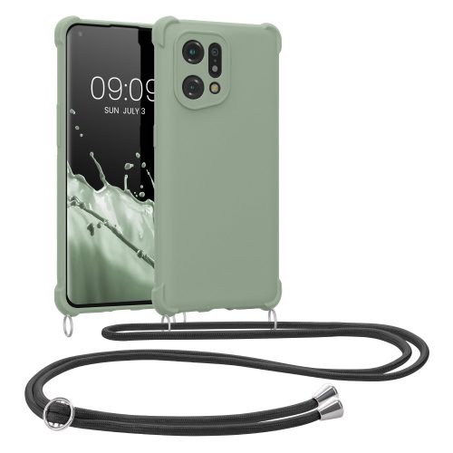 Husa OPPO Find X5, Verde, Silicon, KWM000016WN005C