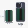 Set 2 Card pocket Kwmobile pentru telefoane, Verde inchis, Piele ecologica, KWM0000199G002C