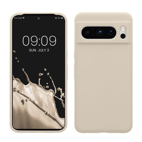 Husa Google Pixel 8 Pro, Crem, Silicon, KWM0000208G019C