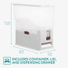 Container depozitare hrana pentru animale Navaris, 42x19x40.5 cm, plastic, NAV0000273I001C