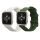Set 2 Curele Kwmobile pentru Garmin Venu Sq 2 Music, Alb/Verde inchis, Silicon, KWM000018RC007C
