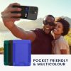 Card pocket Universal Kwmobile pentru telefoane, Negru, Piele ecologica, KWM000020IO001C