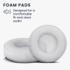 Set 2 Perne de urechi Kwmobile pentru Beats Studio Pro/DETOX, Alb, Piele ecologica, KWM0000251C002C