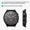 Set 2 Huse Kwmobile cu sticla securizata pentru Xiaomi Watch S1, Negru, Plastic, KWM000015ES004C