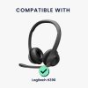 Husa Casti Kwmobile pentru Logitech H390, Negru/Alb, Neopren, KWM0000251X001C