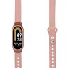 Curea Kwmobile pentru Xiaomi Mi Band 8, Roz deschis/Maro, Piele naturala, KWM0000252F003C