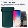 Husa Universala telefon, Marime XXL - 7 inch, Verde inchis, Textil, KWM0000199C004C