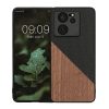Husa Xiaomi 13T/13T Pro, Maro/Negru, Lemn, KWM000020IS001C