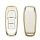 Husa Cheie Auto Kwmobile pentru Ford 3 Butoane - Key Free, Alb/Auriu, Silicon, KWM0000252K002C