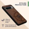 Husa Google Pixel 8 Pro, Maro/Albastru, Lemn, KWM0000209C003C