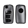 Husa Cheie Auto Kwmobile pentru Skoda/Seat 3 Butoane, Gri/Negru, Silicon, KWM000009SP018C