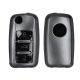 Husa Cheie Auto Kwmobile pentru Skoda/Seat 3 Butoane, Gri/Negru, Silicon, KWM000009SP018C