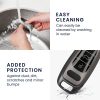 Husa Cheie Auto Kwmobile pentru Audi 3 Butoane - Keyless Go, Gri/Negru, Silicon, KWM000011OW003C