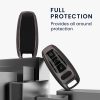 Husa Cheie Auto Kwmobile pentru Audi 3 Butoane - Keyless Go, Gri/Negru, Silicon, KWM000011OW003C