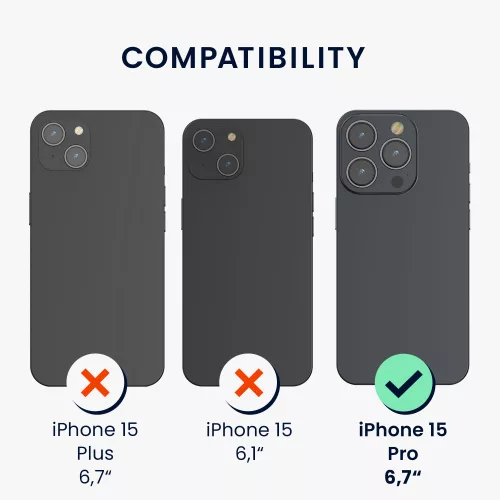 Husa Apple iPhone 15 Pro, Negru, Silicon, KWM000022OM003C