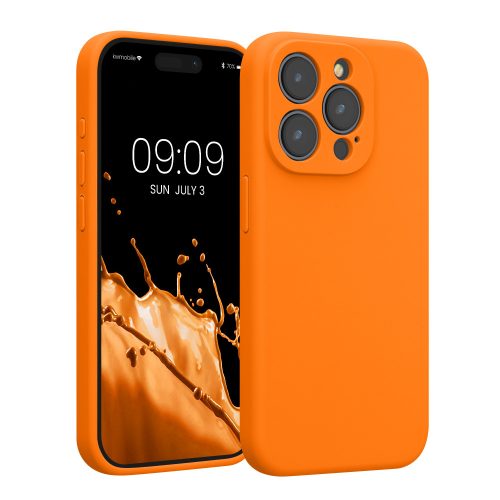 Husa Apple iPhone 15 Pro, Portocaliu, Silicon, KWM000022OM004C