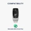 Husa Cheie Auto Kwmobile pentru Mercedes Benz Smart Key, Gri/Negru, Silicon, KWM0000252R001C