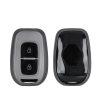 Husa Cheie Auto Kwmobile pentru Dacia/Renault 2 Butoane, Gri/Negru, Silicon, KWM0000253C001C