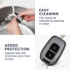 Husa Cheie Auto Kwmobile pentru Dacia/Renault 2 Butoane, Gri/Negru, Silicon, KWM0000253C001C