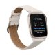 Curea Kwmobile pentru Garmin Venu Sq 2 Music, Alb, Piele naturala, KWM000018RE003C