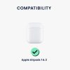 Husa Casti Kwmobile pentru Apple Airpods 1/Airpods 2, Alb, Silicon, KWM0000253D001C