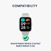 Set 4 Adaptori prindere curea de 20 mm Kwmobile pentru Xiaomi Redmi Watch 3 Active / Redmi Watch 3 Lite, Argintiu/Negru, Otel, KWM0000253F001C