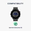 Curea Kwmobile pentru Garmin Forerunner 55, Maro/Negru, Piele naturala, KWM0000253G001C