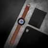 Curea Kwmobile pentru Garmin Forerunner 55, Maro/Negru, Piele naturala, KWM0000253G001C