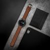 Curea Kwmobile pentru Samsung Galaxy Watch 4/Galaxy Watch 4 Classic/Galaxy Watch 3, Maro/Negru, Piele naturala, KWM0000253H001C