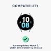 Curea Kwmobile pentru Samsung Galaxy Watch 5/Galaxy Watch 5 Pro/Galaxy Watch 4, Maro/Negru, Piele naturala, KWM0000253I001C