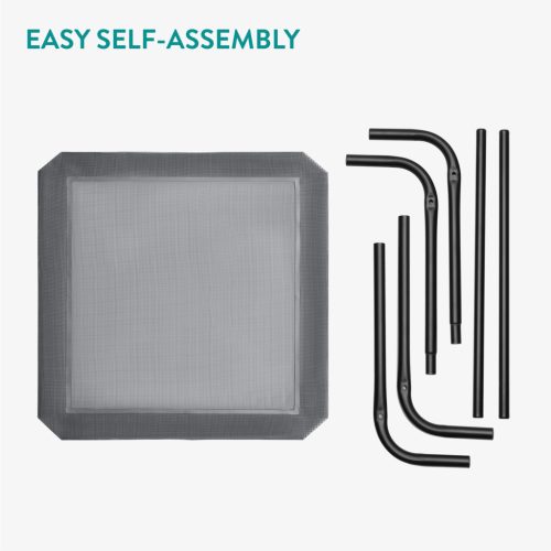 Pat ridicat pentru caini Navaris, 90 x 64 x 20 cm, cu efect de racire, NAV0000273M001C