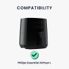 Husa de protectie Kwmobile pentru Philips Essential Airfryer L, Gri inchis, Plastic, KWM000023RH001C