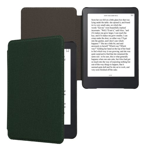 Husa Kwmobile pentru Amazon Kindle (2022), Verde inchis, Nylon, KWM000023RO001C